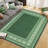 Modern Neutral Bordered Area Rugs, Green 5'X7' Soft Washable Non Slip Solid Geometric Large Throw Carpet for Living Room Bedroom Dining Nursery Apartment Dorm Office Farmhouse Home Decor-577627125