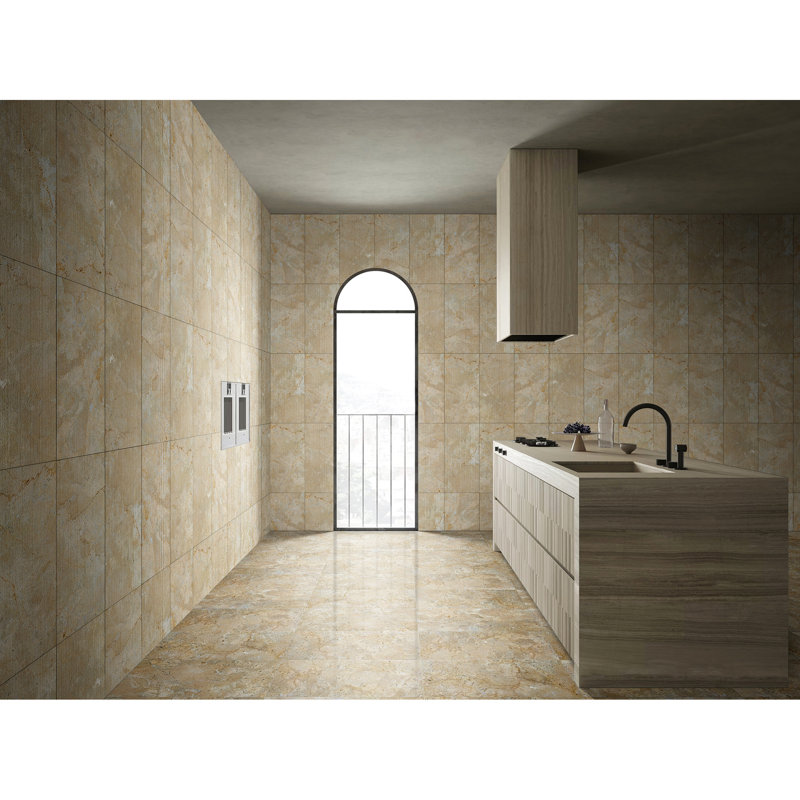 Carreau de marbre beige doré de luxe, 12 * 24, poli, pour les maisons exquises 12 * 24 pouces un style sophistiqué pour la maison