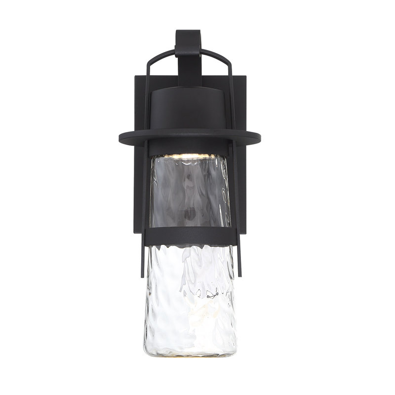 Balthus 1 - Bulb Outdoor Wall Lantern, 13" H x 6" W x 7.375" D, Black