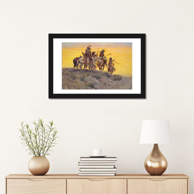 Scouts le long de la prairie par Ernest Chiriacka - reproduction d'art sur toile tendue