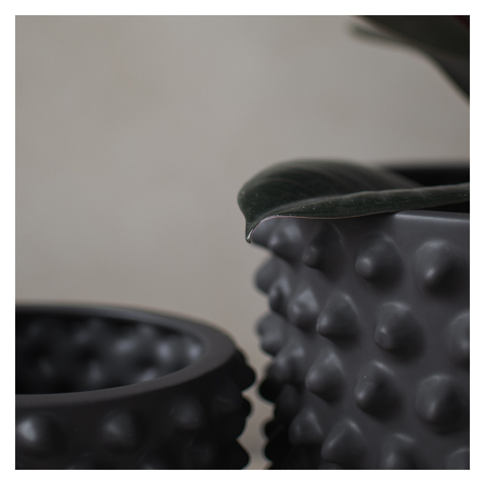 Genesta Ceramic Table Vase, Black, 9.84" H x 11.81" W x 11.81" D
