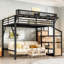 Maximized Storage Metal Loft Bed With Usb And Led Features For Modern Teen Living