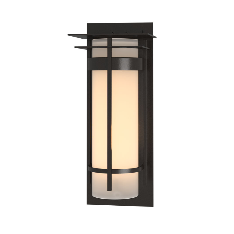 Plafonnier encastré d'extérieur à 1 ampoule Banded, Bronze huilé, H 12,5 po x l 6 po x P 4,7 po