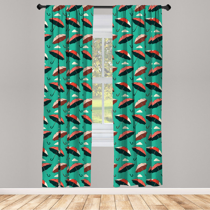 Rideaux à 4 panneaux East Urban Home, L 56 po x L 63 po