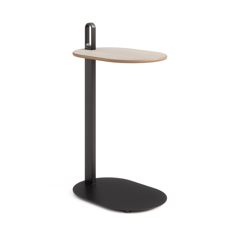Alden Laptop Table, Ash, Jet Black