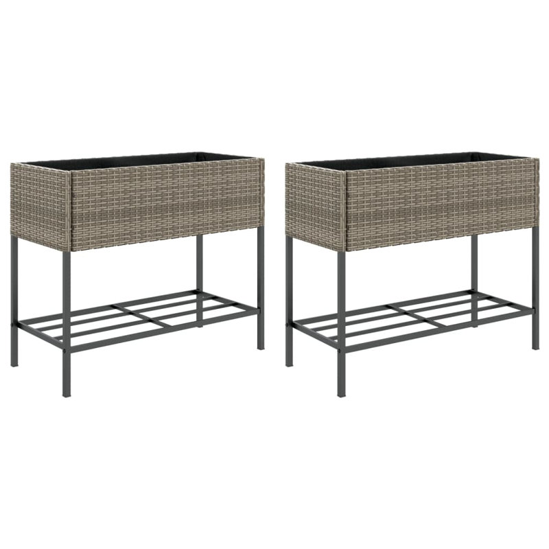Elevated Planter, 75cm H x 90cm W x 40cm D, Grey