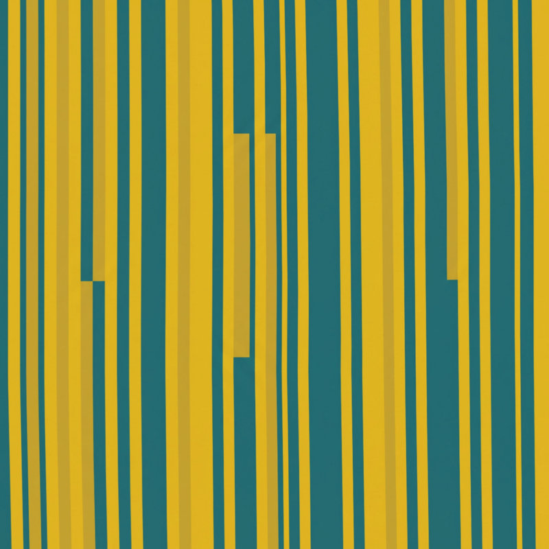 Tapis de bain à rayures verticales, L 24 po x L 17 po, Vert foncé / jaune moyen