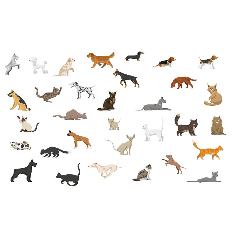 Murale pelez et collez de qualité supérieure - Collection Animal, L 96 po x l 120 po