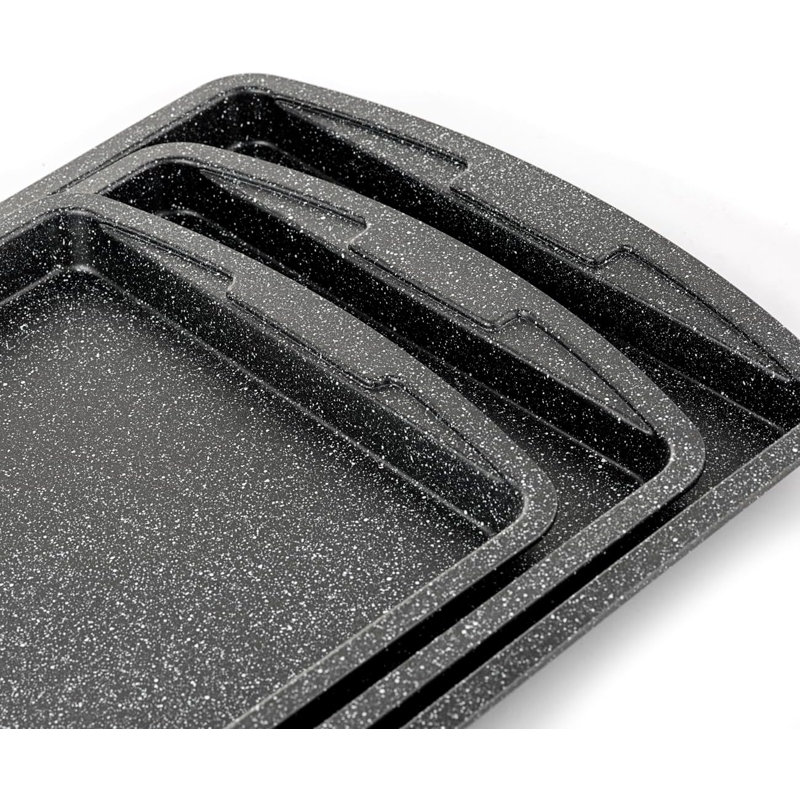 Lifemaster Non-Stick Steel 3 Piece Baking Sheet Set