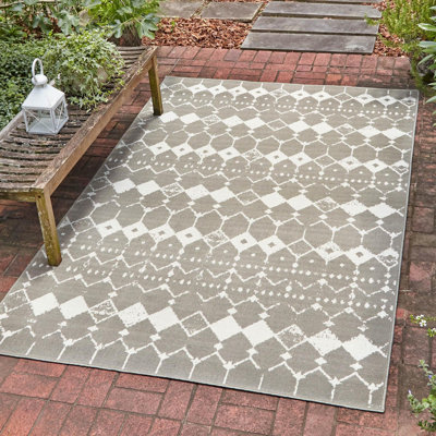 Tapis gris intérieur / extérieur Southwestern