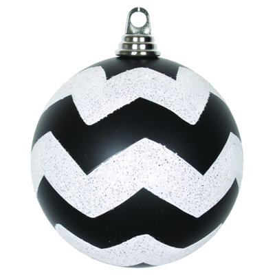Chevron Shatterproof Christmas Ball Ornament