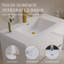 Meuble-lavabo mural 36 po avec lavabo, meuble de rangement flottant avec comptoir en résine de pierre et tiroirs à fermeture en douceur, blanc brillant entièrement assemblé-136144419