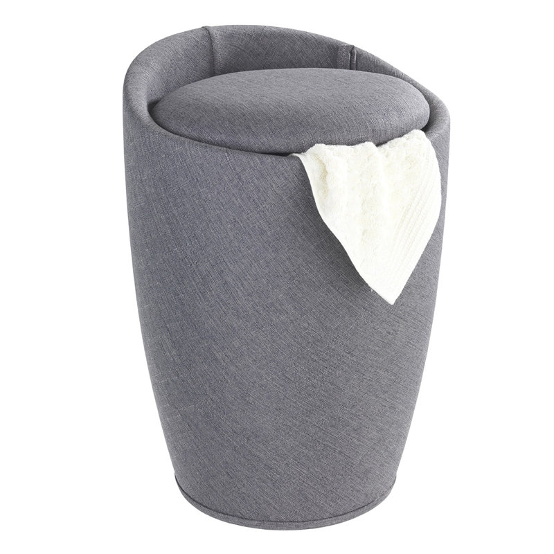 Candy Plastic Laundry Hamper, Grey/Brown/Blue