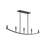 Jheni Five-Light Matte Black Linear Chandelier-127380264