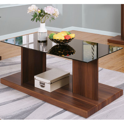 Donjae Aadvik Floor Shelf Coffee Table with Storage by Wrought Studio