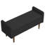 Tabouret de rangement en velours noir - pour usage domestique 45,98 po x 16,75 po x 21,75 po, conception moderne, facile à assembler, ce banc convient aux salons, aux chambres à coucher élégantes et simples à assembler