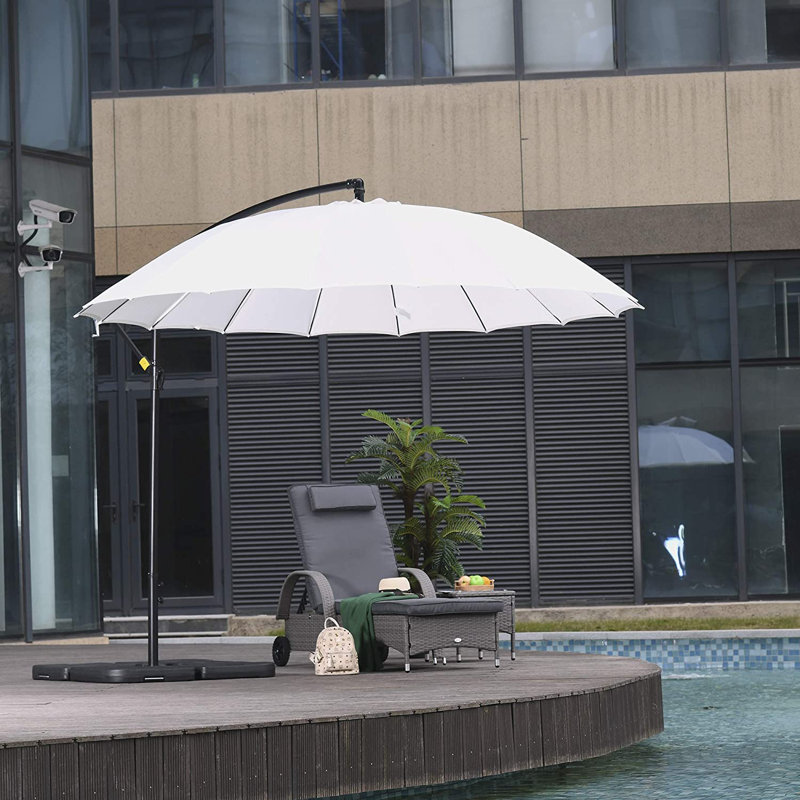 Curtis 3m Traditional Parasol, Cream White