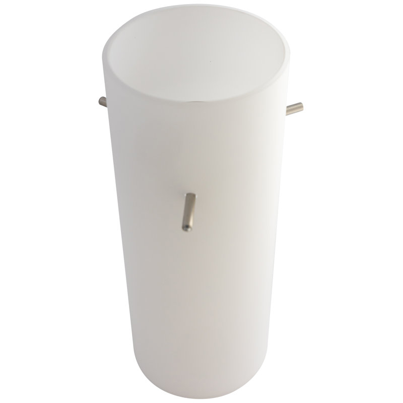 10'' H Glass Drum Pendant Shade, Opal, 10" H x 4" W x 4" D