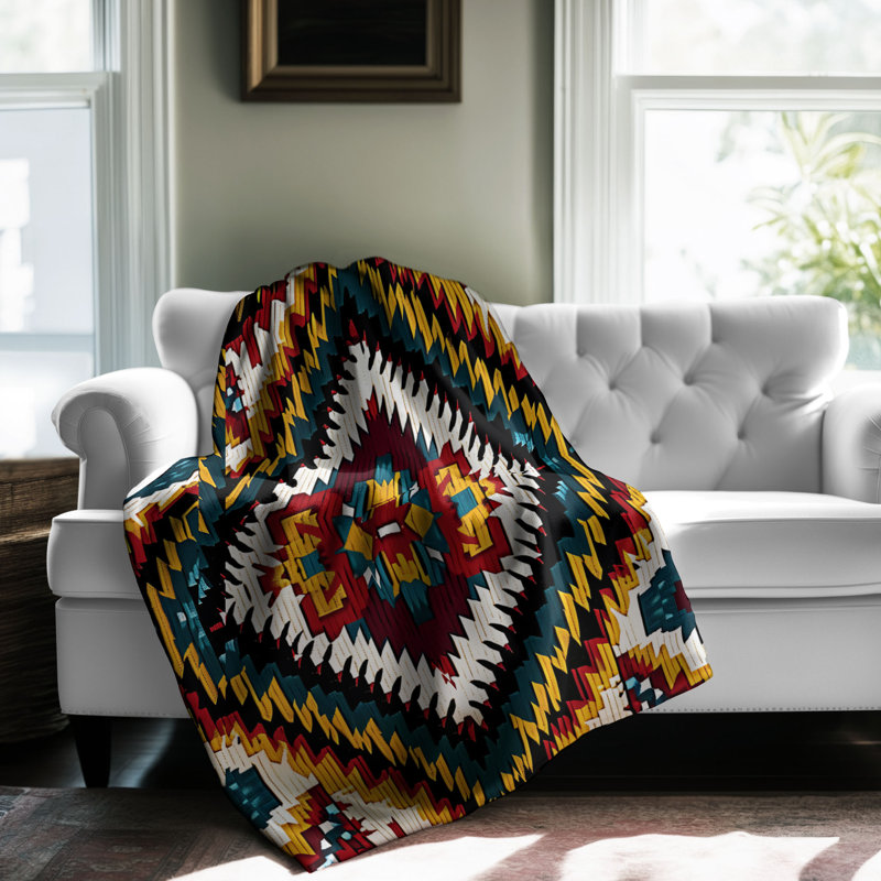 Native Native Crochet Heritage - 1 pièce Sherpa Premium, Grand lit
