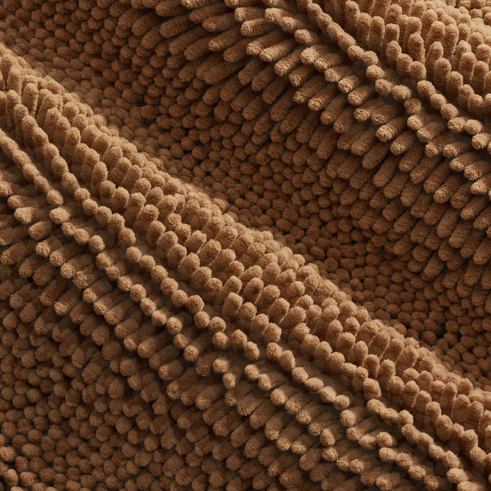 Chenille Bath Mat, Single - 24" L x 17" W, Mocha