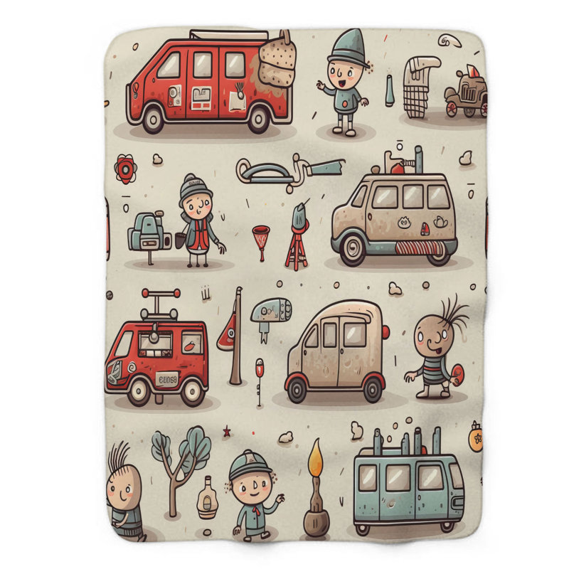 Mini-voitures - couverture de qualité supérieure 1 pièce, Lit simple