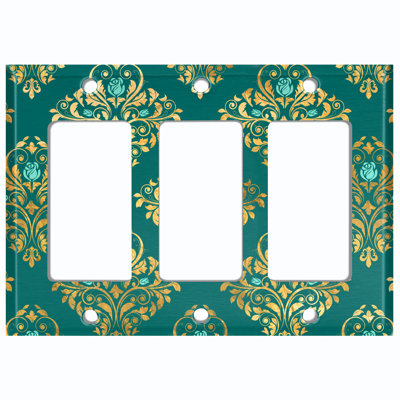 Patterned 3 - Gang Toggle Light Switch Standard Wall Plate