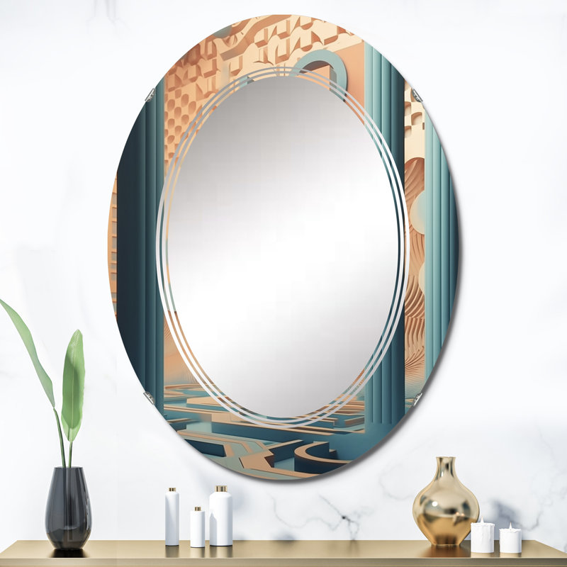 Goslee - Miroir mural moderne ovale, 36 po x 24 po