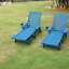 Chaise longue de patio réglable en Hdpe, conception moderne pour la détente au bord de la piscine