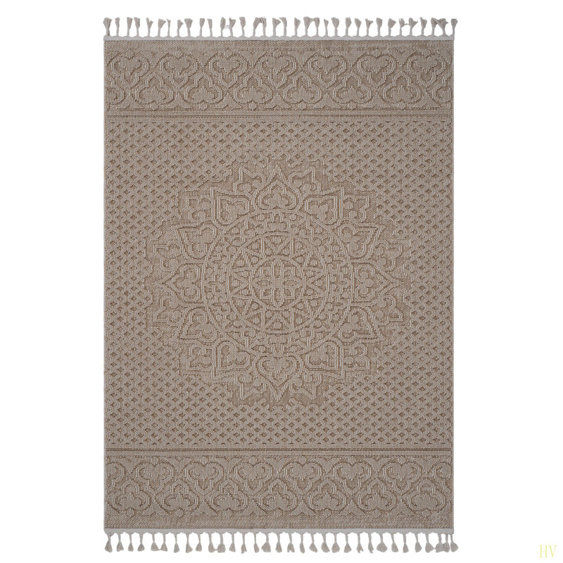 Tapis intérieur / extérieur Collection 8X10 Medallion, Rectangle 7 pi 9 po x 10 pi
