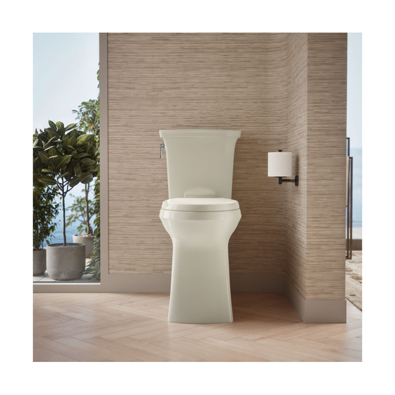 Corbelle Tall Continuousclean Two-Piece Elongated Toilet With Skirted Trapway 1.28 Gpf, Biscuit