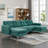 110" L-Shape Convertible Sectional Sofa Couch-152865474-155703875