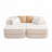 Teddy Fabric Double Chaises Sofa,No Assembly-338641895