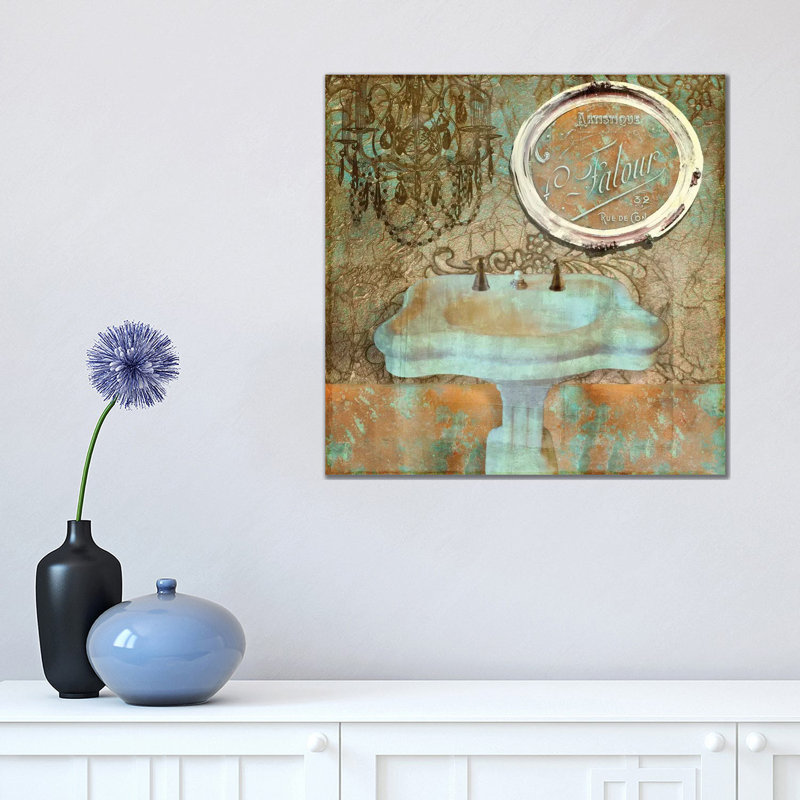 Salle De Bain III by Color Bakery - Wrapped Canvas Gallery-Wrapped Canvas Giclée, 45.72 cm H x 45.72 cm W