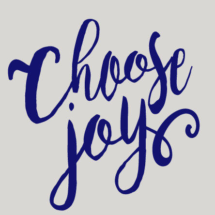 Décalcomanie murale choose joy, Bleu marine