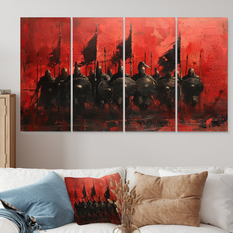 Yemina - Ensemble de décoration murale armée, H 28 po x l 48 po