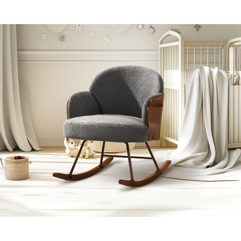 Chaise berçante Riebe, Gris