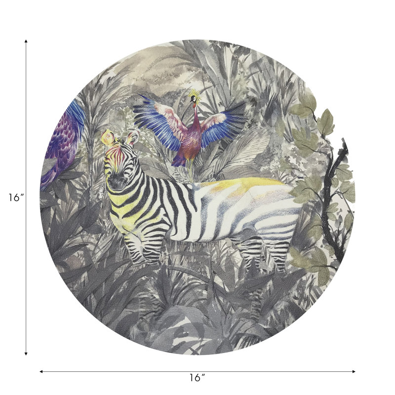 Arcadia Zebra Pebble 16" Vinyl Placemat