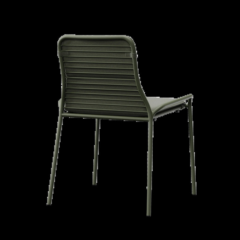 XY Outdoor Dining Side Chair, Olive