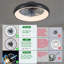 Ventilateur de plafond à DEL noir de 20 po - Température de couleur réglable et réglable, APP et télécommande, ventilateur de plafond intelligent moderne pour le salon, la chambre à coucher et la salle à manger (silencieux / 6 vitesses / réversible / moteur à courant continu)