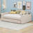 Full / Double Upholstered Daybed with Storage Armrests, Trundle and Latest Integrated Bluetooth Audio System-97712323