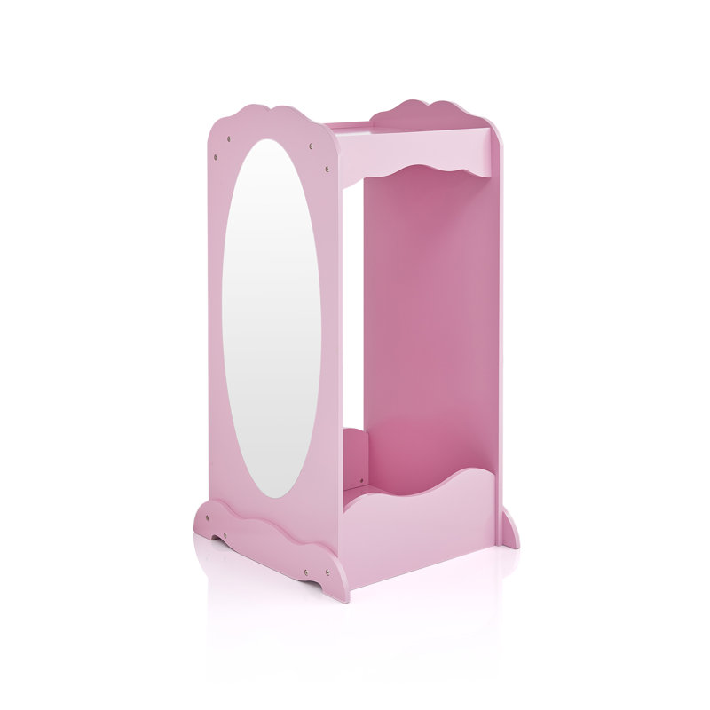 Guidecraft Kids Dress Up Cubby with Mirror, Pink