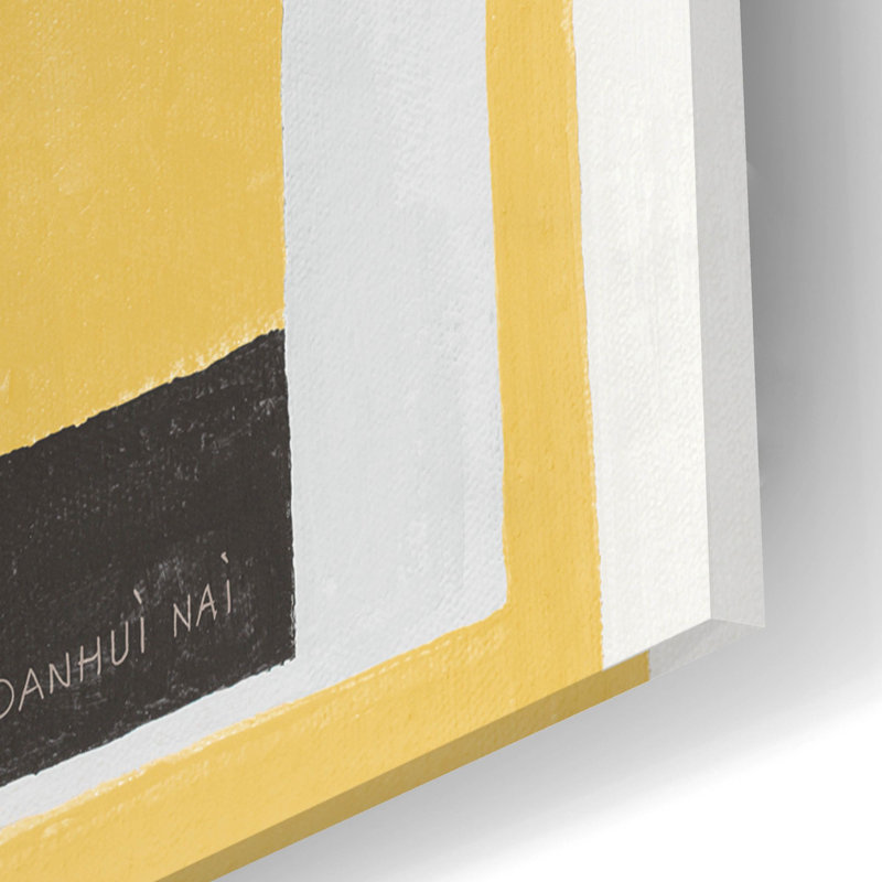 «Finding My Way 2 Yellow» par Danhui Nai, art mural en verre acrylique, H 12 po x l 12 po x P 0,13 po