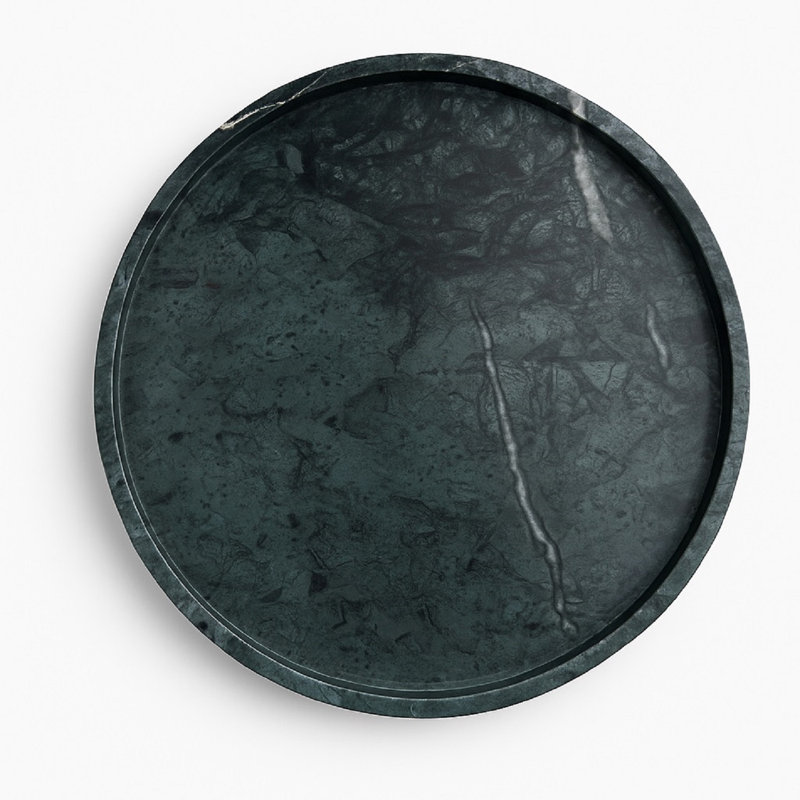 Grand plateau rond vert Ceryis