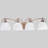 Scurlock 4-Light Indoor Prairie Rock Wall Mount Vanity Light with Alabaster Glass Shades