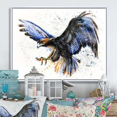 Art mural sur toile aigle, reproduction d'oiseau de proie - chasseur d'aigle