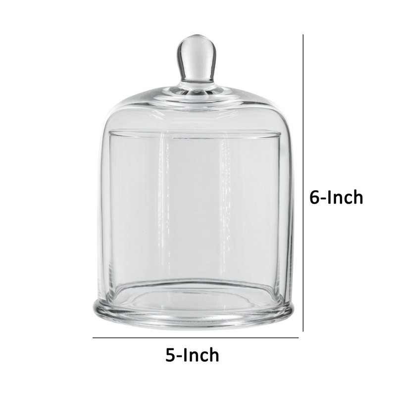Bol décoratif en verre Bangert - ensemble de 2, H 6 po x l 5 po x P 5 po
