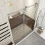 56"-60"W X 70"H  Frameless Sliding Shower Door With Tempered Glass In Brushed Nickel