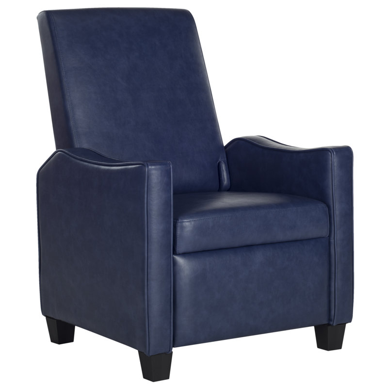 Fauteuil inclinable manuel en faux cuir Holden, Bleu marine