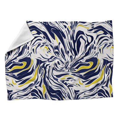 Zebra Twirls Machine Printed Throw Blanket