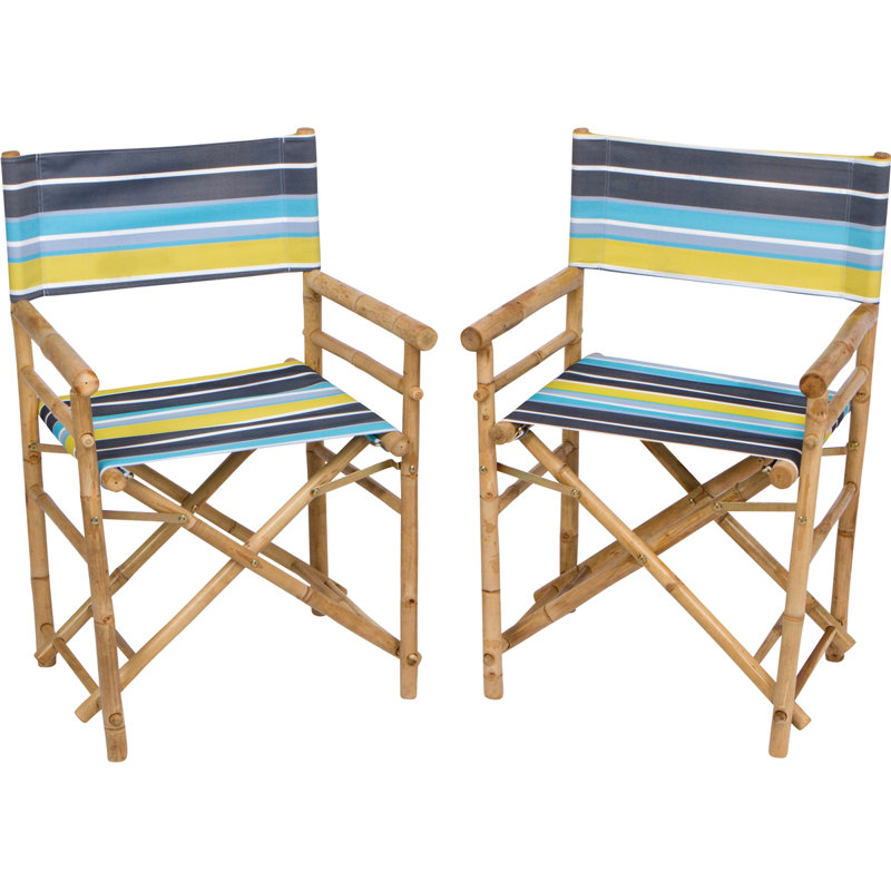 Chaise de réalisateur Yohana, Vert rayé